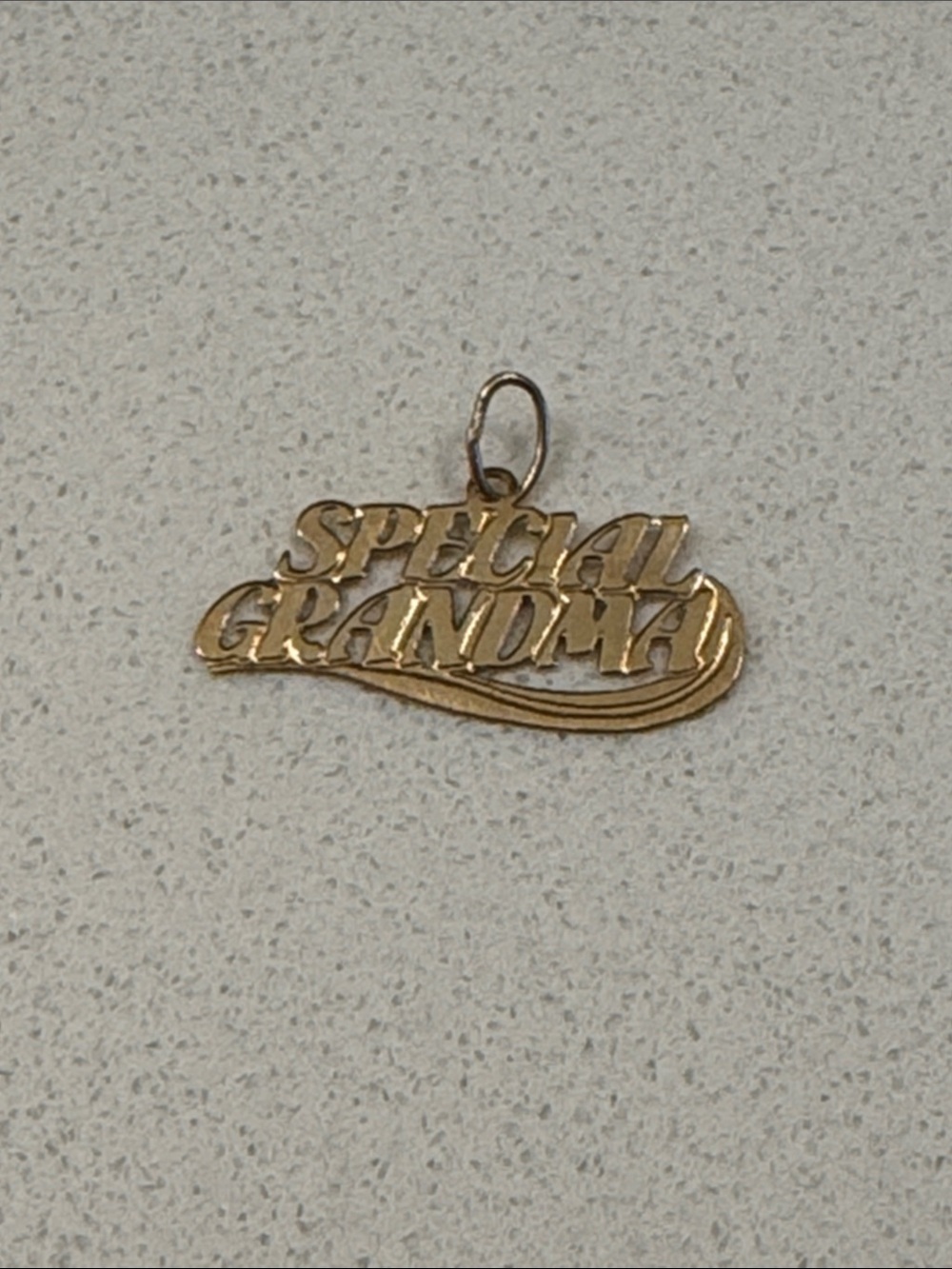 Gold 'Special Grandma' Script Pendant Charm
